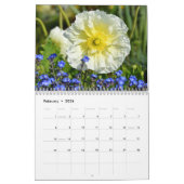 Diverses fleurs calendrier 12 mois (Feb 2026)