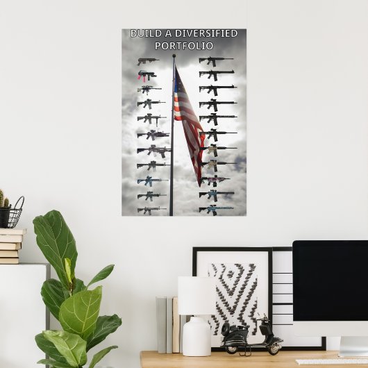 Diversified portfolio gun poster (Bureau à domicile)