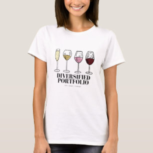 Diversifieerde portefeuille Funny Wine Shirt