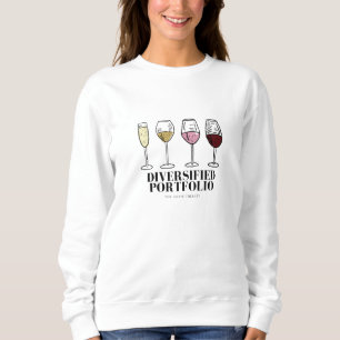 Diversifieerde portefeuille Funny Wine Sweatshirt