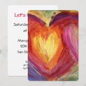 Diversité Amour Coeurs Colorful Invitations (Devant / Derrière)
