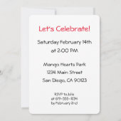 Diversité Amour Coeurs Colorful Invitations (Dos)