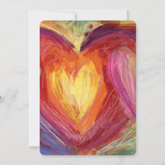 Diversité Amour Coeurs Colorful Invitations (Devant)