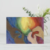 Diversité Amour Coeurs Mains Colorée Invitation (Debout devant)