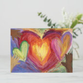 Diversité Amour Coeurs Mains Colorée Invitations (Debout devant)