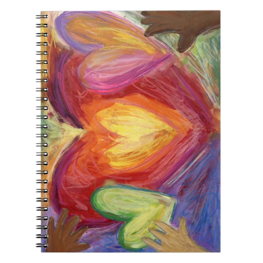 Diversité Coeurs Mains Amour Art Journal Carnet (Devant)