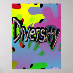 Diversité en affiche de mots