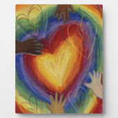 Diversité Rainbow Love Heart DEI Plaque Art Prints (Devant)