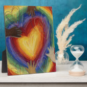 Diversité Rainbow Love Heart DEI Plaque Art Prints (Côté)