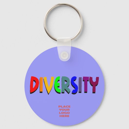 Diversiteit Aangepaste Darker Periwinkle-Sleutelha Sleutelhanger (Voorkant)