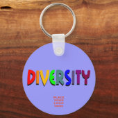 Diversiteit Aangepaste Darker Periwinkle-Sleutelha Sleutelhanger (Voorkant)