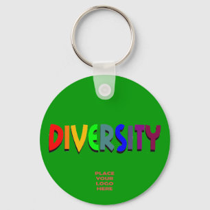 Diversiteit Aangepaste groene Sleutelhanger