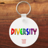 Diversiteit Aangepaste witte Sleutelhanger (Voorkant)
