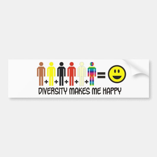 Diversiteit Bumpersticker (Voorkant)