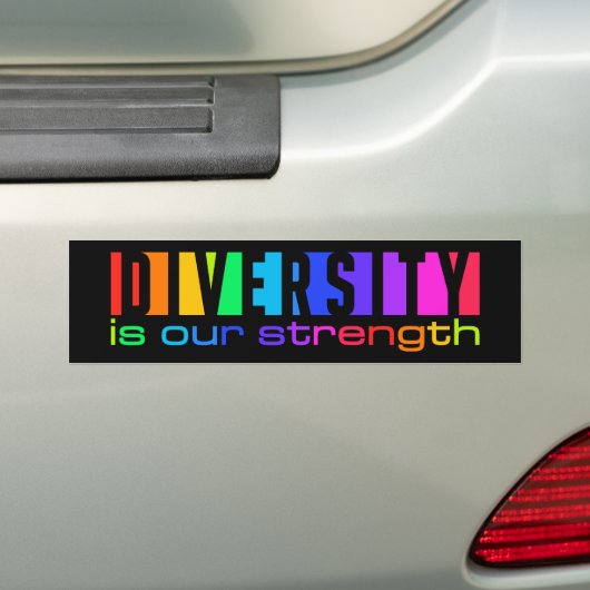 Diversiteit bumpersticker (Op auto)