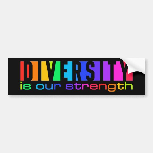 Diversiteit bumpersticker (Voorkant)