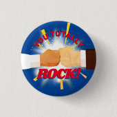 Diversiteit eerste bump werknemer recognition awar ronde button 3,2 cm (Voorkant)