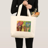 Diversiteit, eigen vermogen en integratie-DEI-Canv Grote Tote Bag (Voorkant (product))
