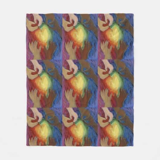 Diversiteit, eigen vermogen, inclusief rugleuning fleece deken (Voorkant)