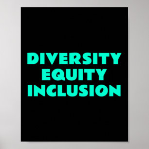 Diversiteit en inclusie - Slogan voor sociale rech Poster