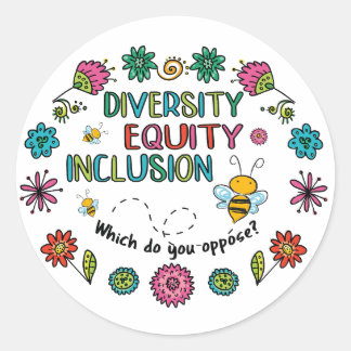 Diversiteit Gelijkheid Inclusie Ronde Sticker