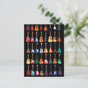 Diversiteit Guitar Shirt Guitar Lover Muziek voor  Briefkaart