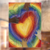 Diversiteit Hart Inspirerend DEI-vensterkoeling Raamsticker (Vel 2)