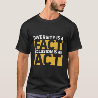 Diversiteit is een feit dat inclusie een zwarte vu t-shirt