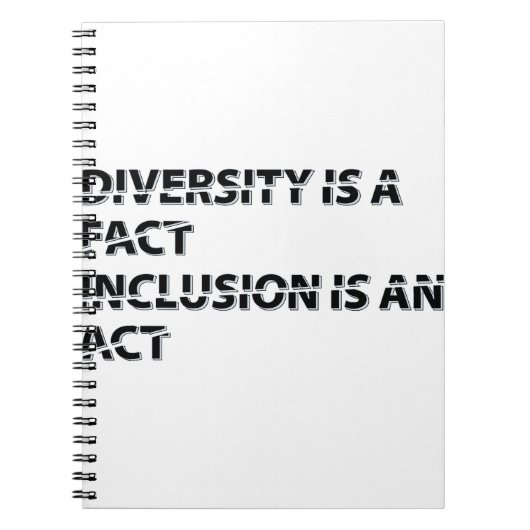 diversiteit is een feit dat integratie een handeli notitieboek (Voorkant)