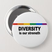 Diversiteit is een kracht ronde button 4,0 cm (Voorkant /achterkant)