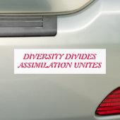 diversiteit is klote bumpersticker (Op auto)