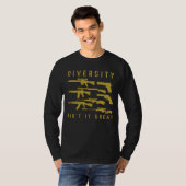 Diversiteit is niet het grote Pistool van het Pro- T-shirt (Voorkant volledig)