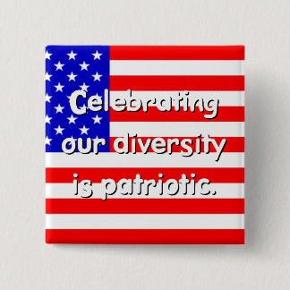 Diversiteit is patriottische Button