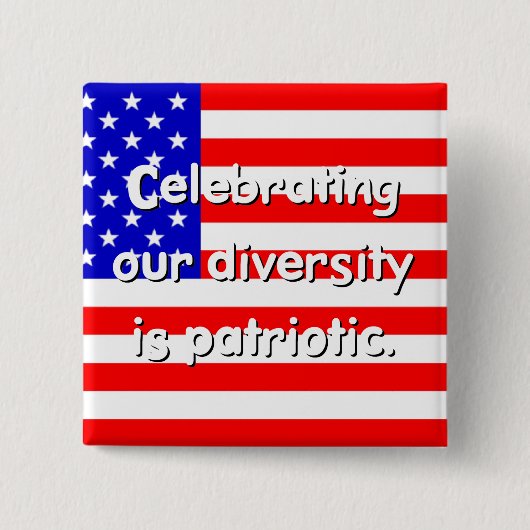 Diversiteit is patriottische Button (Voorkant)