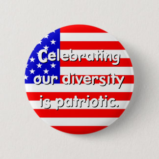 Diversiteit is patriottische Button