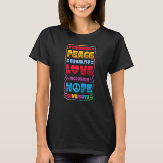 Diversiteit Liefde Vrede Mensenrechten Sociale rec T-shirt