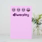 Diversiteit pingelen briefpapier (Staand voorkant)