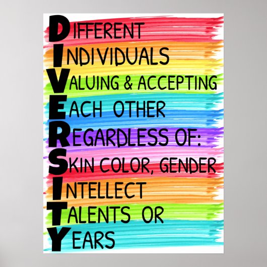 Diversiteit Rainbow Classroom Poster (Voorkant)