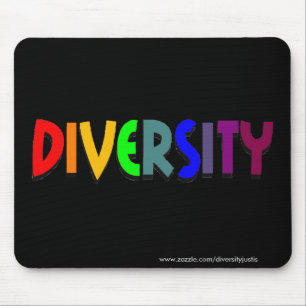 Diversiteit (regenboog) Mousepad (horizontale stij Muismat