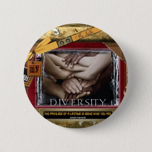 Diversiteit Ronde Button 5,7 Cm (Voorkant)