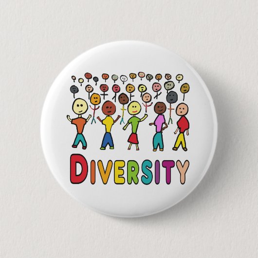Diversiteit Ronde Button 5,7 Cm (Voorkant)