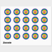 Diversiteit vieren 2 ronde sticker (Vel)