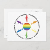 Diversiteit vieren briefkaart (Voorkant / Achterkant)