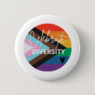 Diversiteit vieren ronde button 5,7 cm