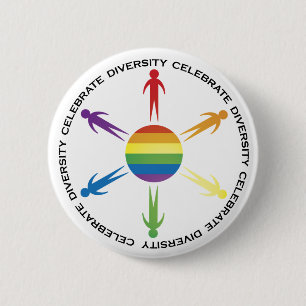 Diversiteit vieren ronde button 5,7 cm