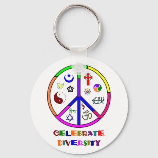 Diversiteit vieren sleutelhanger (Voorkant)
