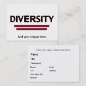 Diversiteit Visitekaartje (Voorkant / Achterkant)