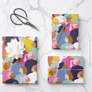 Diversiteit voor vrouwen - Vrouwen met een verschi Inpakpapier Vel