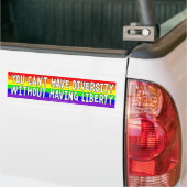 Diversiteit zonder vrije Bumpersticker (Op Truck)