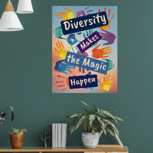 Diversiteit zorgt ervoor dat de magie van sociale  poster